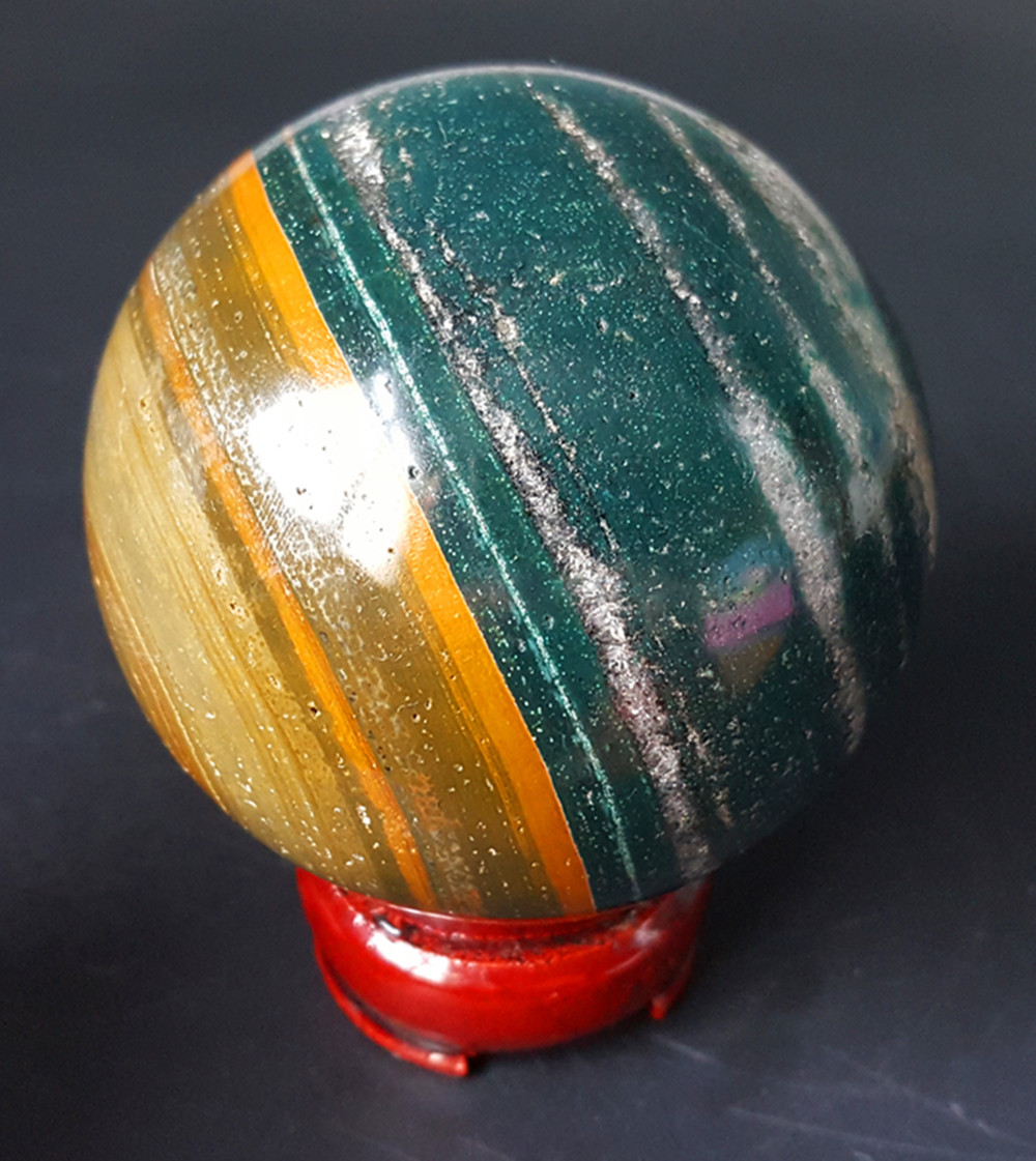RARE 438.6G 67MM Natural Polished Ocean Jasper Stone Sphere Madagascar YL21