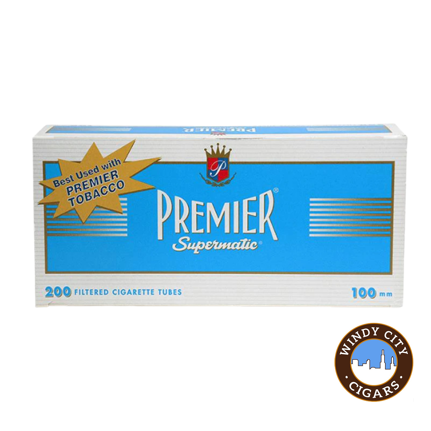 Premier Blue 100s Cigarette 200ct Tubes - 5 Boxes