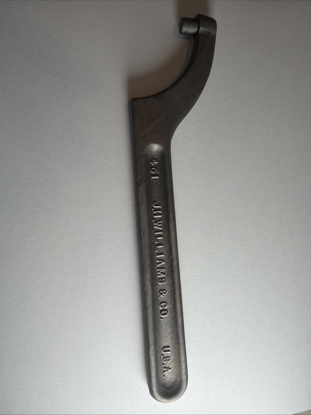 Vintage J.H. Williams & Co. No. 461 Fixed Pin Hook Spanner Wrench 3-1/4” USA