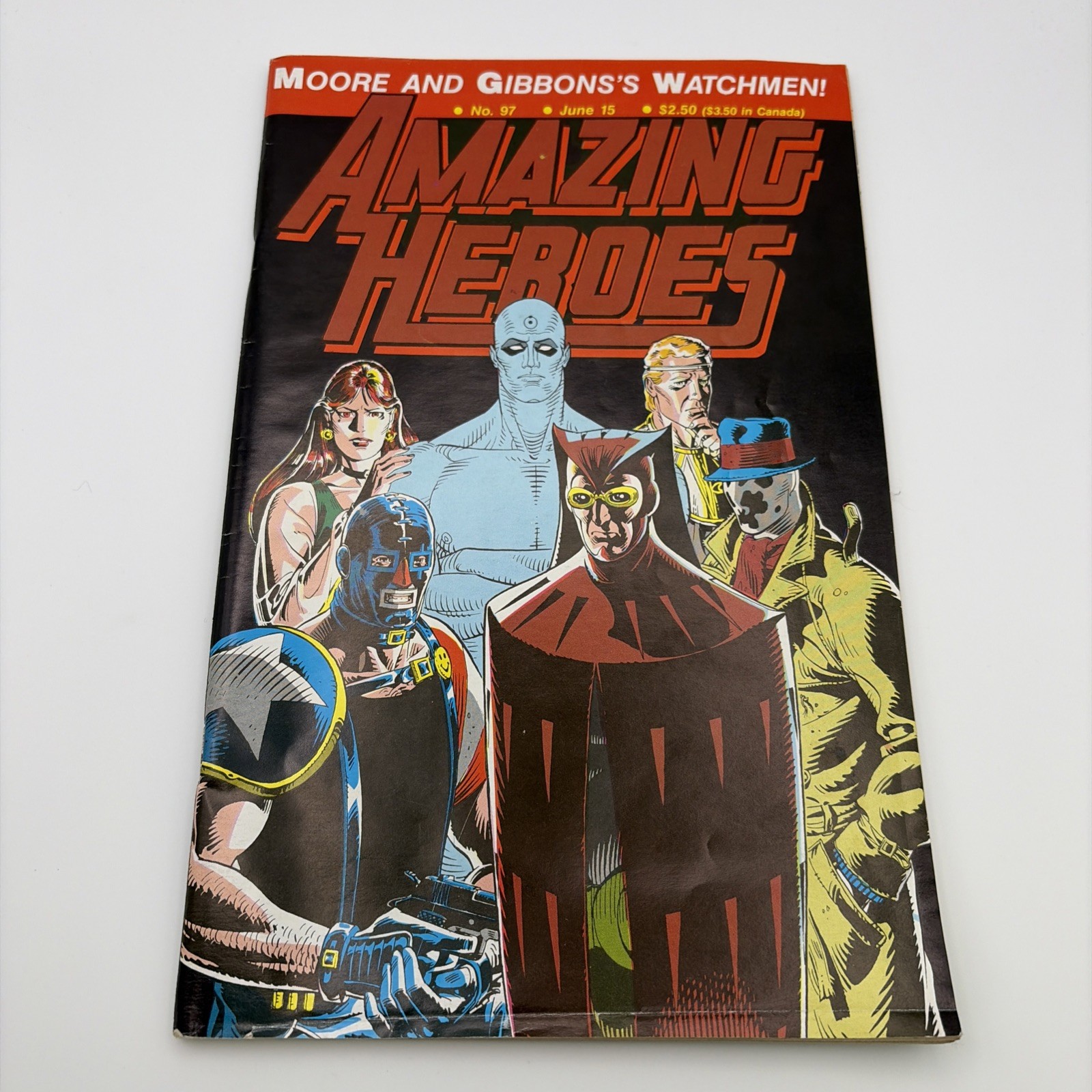 Vintage Amazing Heroes #97 June 15 1986 Watchmen Preview Alan Moore Gibbons