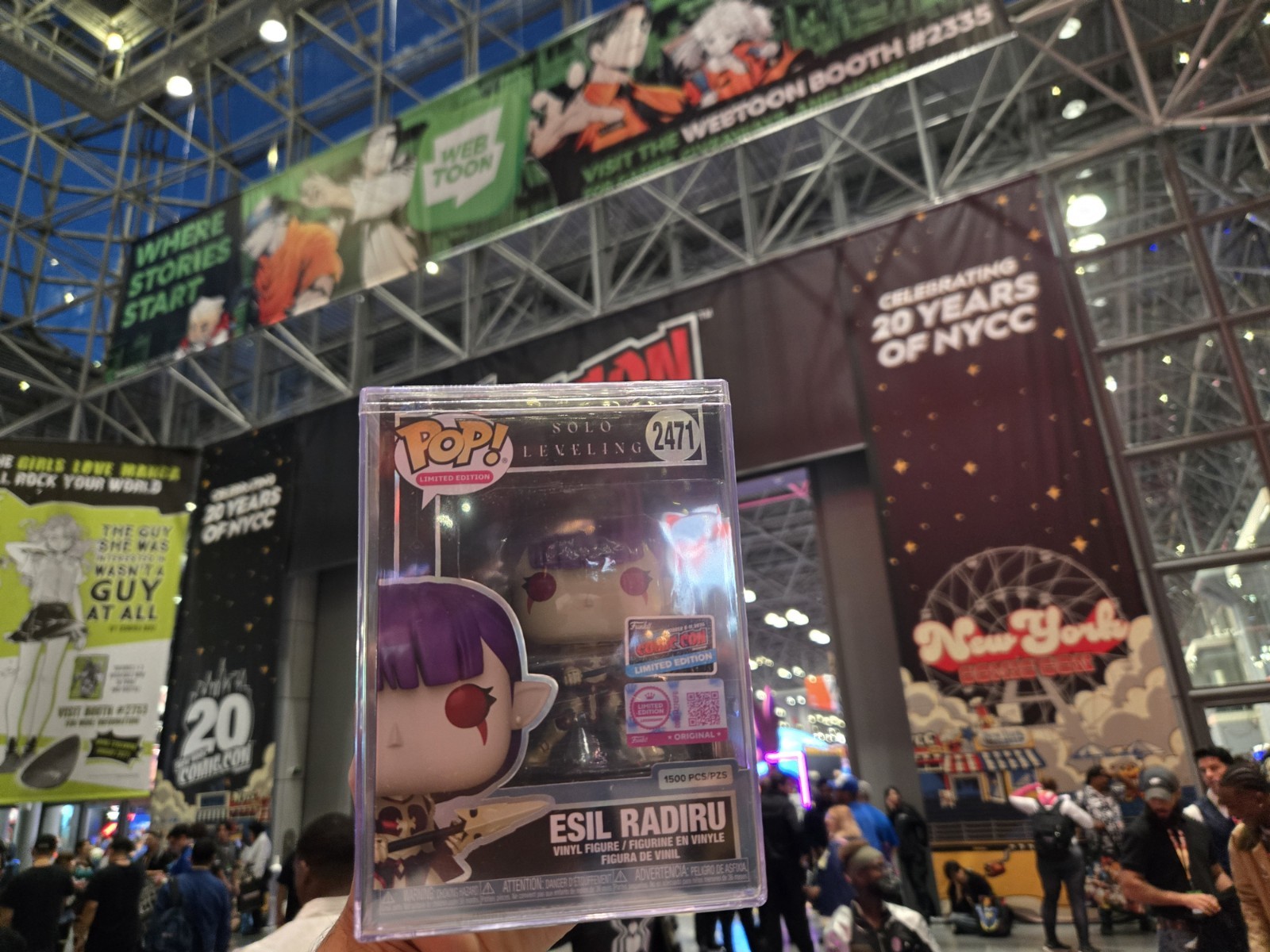 NYCC 2026 FUNKO POP SOLO LEVELING ESIL RADIRU UNMASKED LE1500 SOLD OUT**