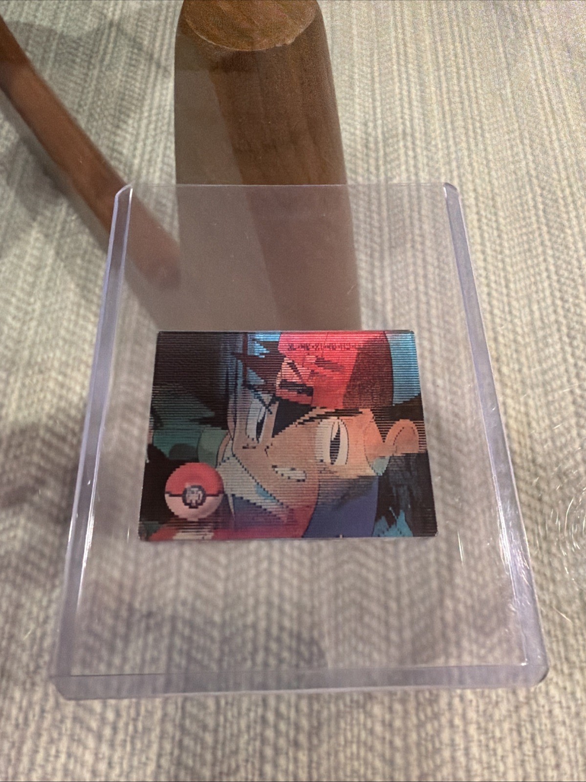 1997 Meiji Pokémon Potato Chip Super Change 3D Lenticular Ash Ketchum (Satoshi)