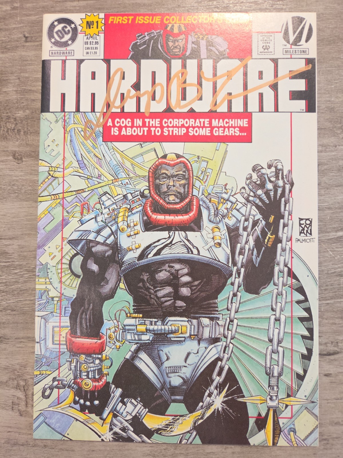 Hardware #1 (DC Milestone 1993) 1st Appearance Signed By Denys Cowan NM 9.6 9.8 