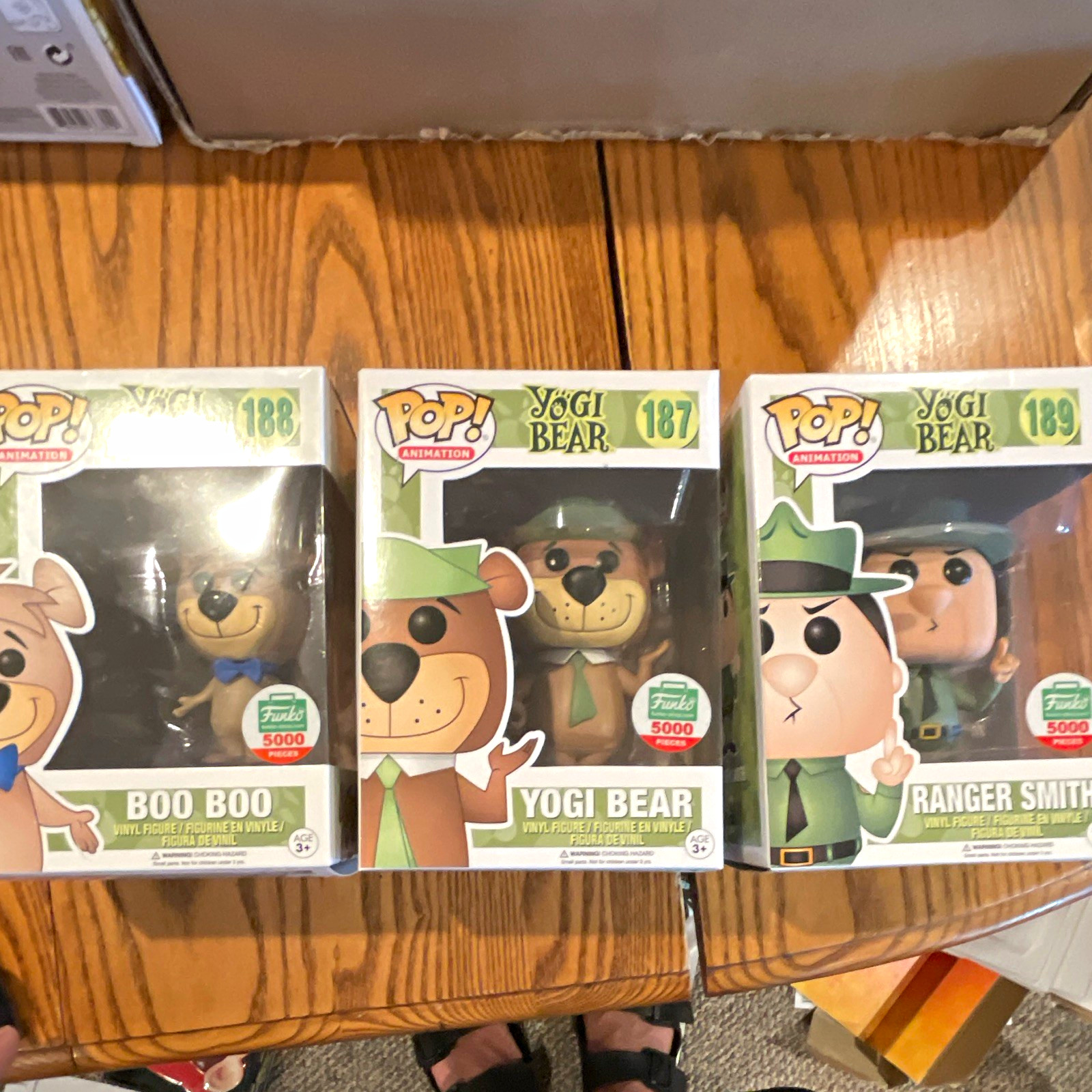 Funko Pop Animation Yogi Bear Lot of 3 Boo Boo Yogi Bear Ranger Smith 187-189