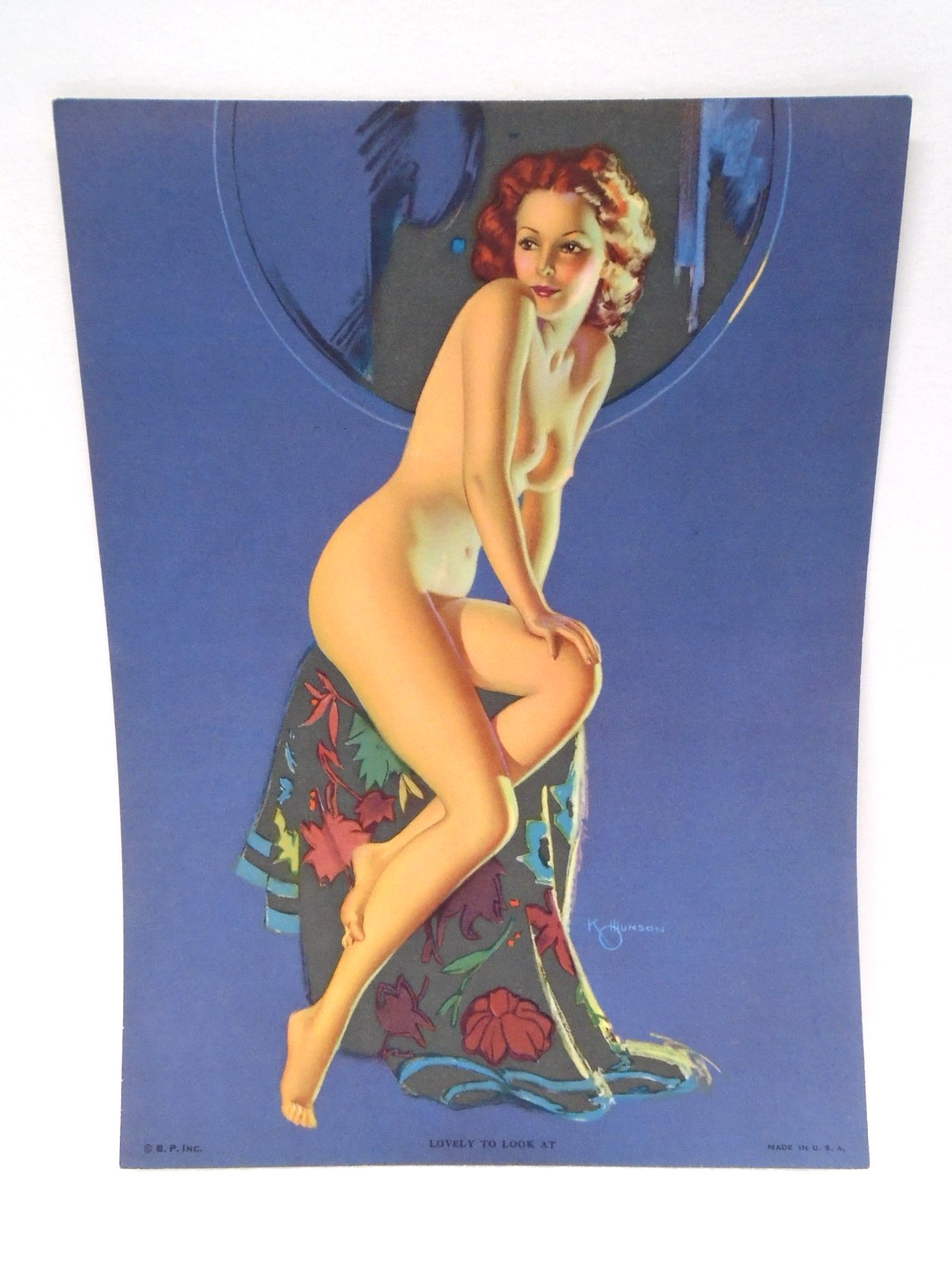 VTG K.O. MUNSON ORIGINAL PIN-UP PRINT \