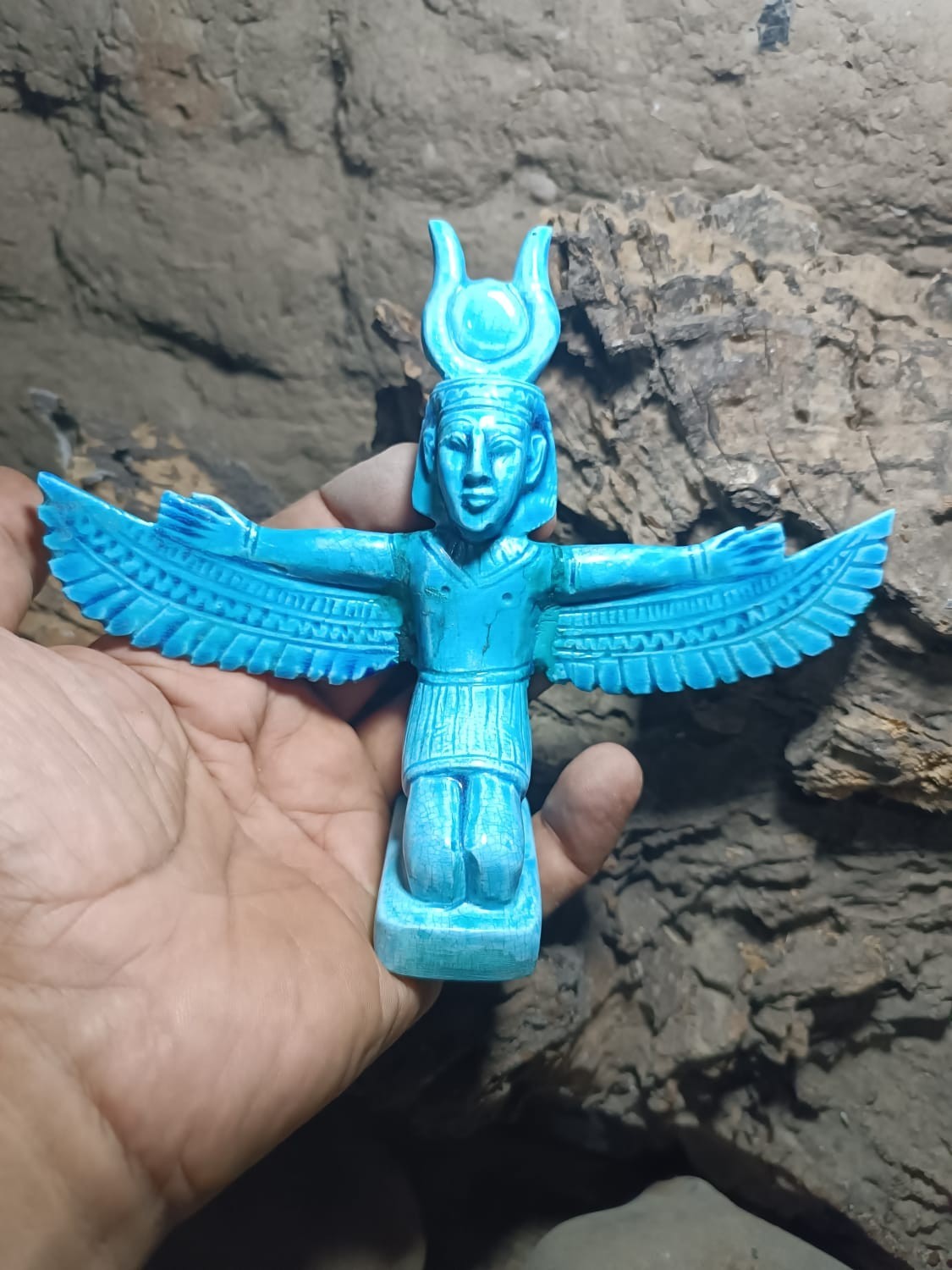 Rare Ancient Egyptian Isis Statue Pharaonic Goddess of Magic Unique Antique BC