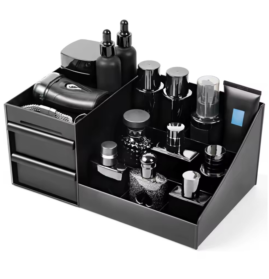 Cosmetics Storage Box for Men Mens Perfume Cologne Countertop Organizer Cosmetics Storage Box for Men Mens Perfume Cologne Countertop Organizer