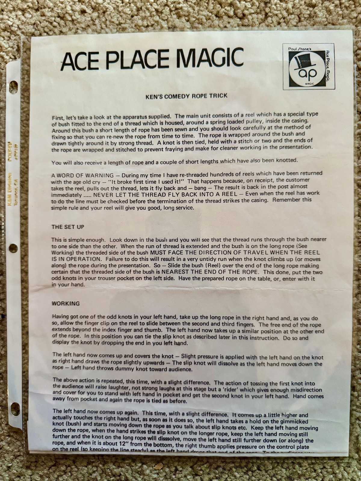 Ken Brooke’s Comedy Rope Routine: by Ace Place Magic