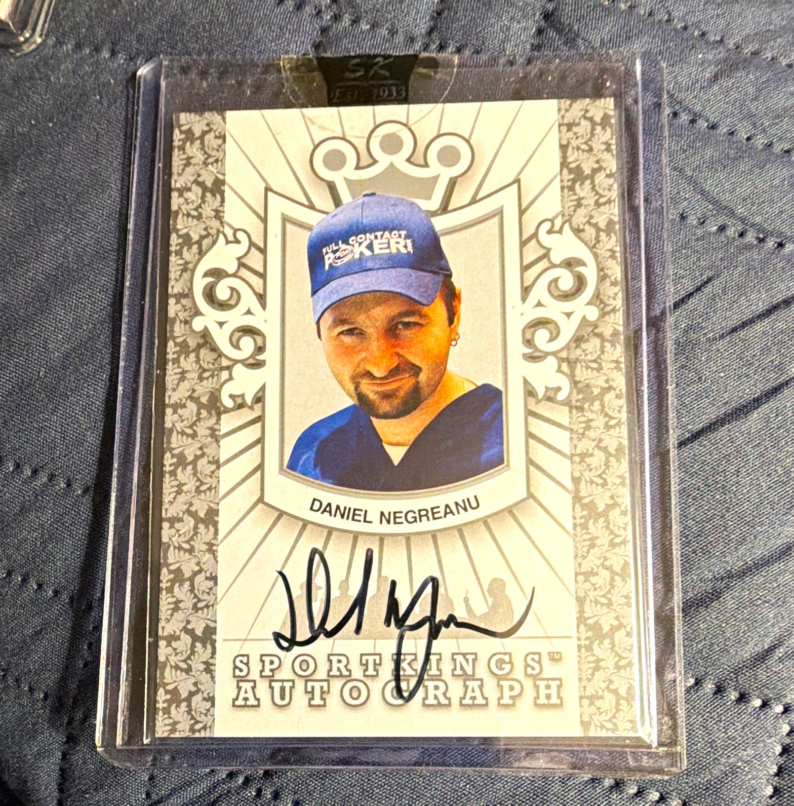 2-2009 Sportkings Silver-Daniel Negreanu Hard Signed Auto Memorabilia Cards