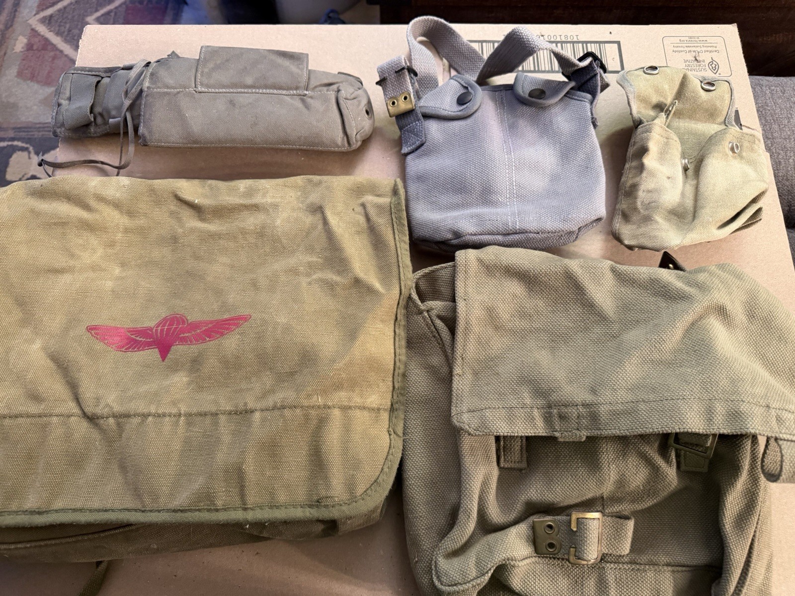 Vintage Military Bag Lot Banana Republic Sack Shoulder Bag Pack Vintage Military Bag Lot Banana Republic Sack Shoulder Bag Pack