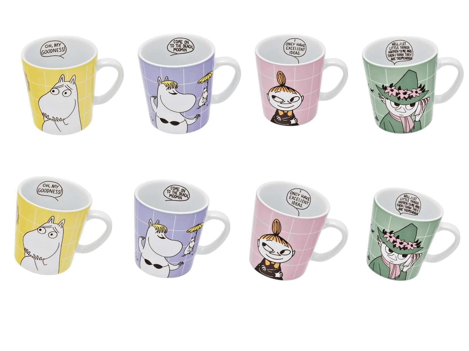 Arabian Moomin POP Mug 0.3L Check Set of 8  Limited Exclusive 2025 Japan New