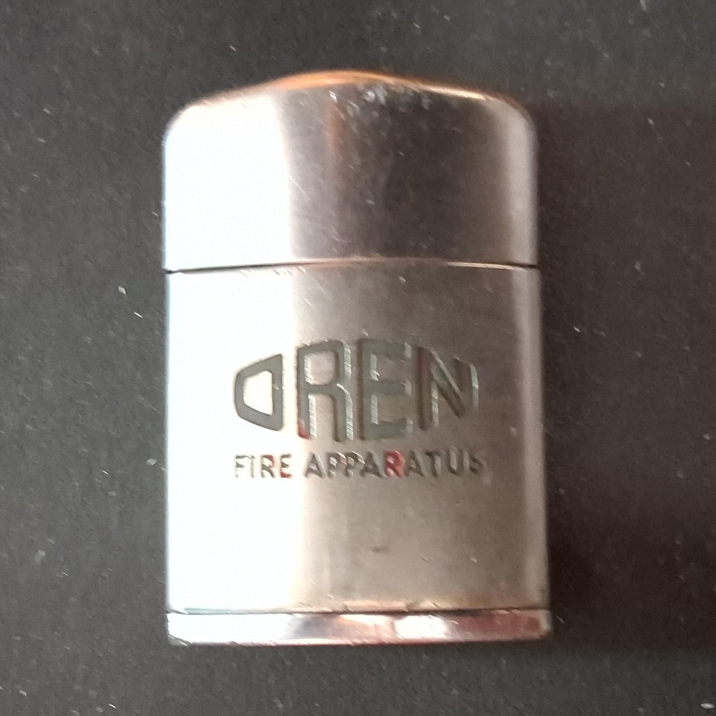 Orion Fire Apparatus Silver Metal Pocket Cigarette Lighter, Silver Tone .