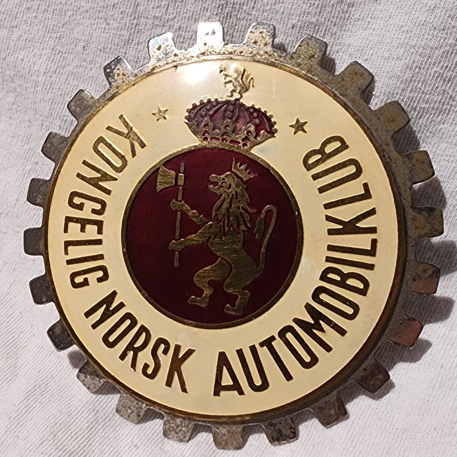 Kongelig Norsk Automobil Klub Automobile Club Car Badge made in Spain