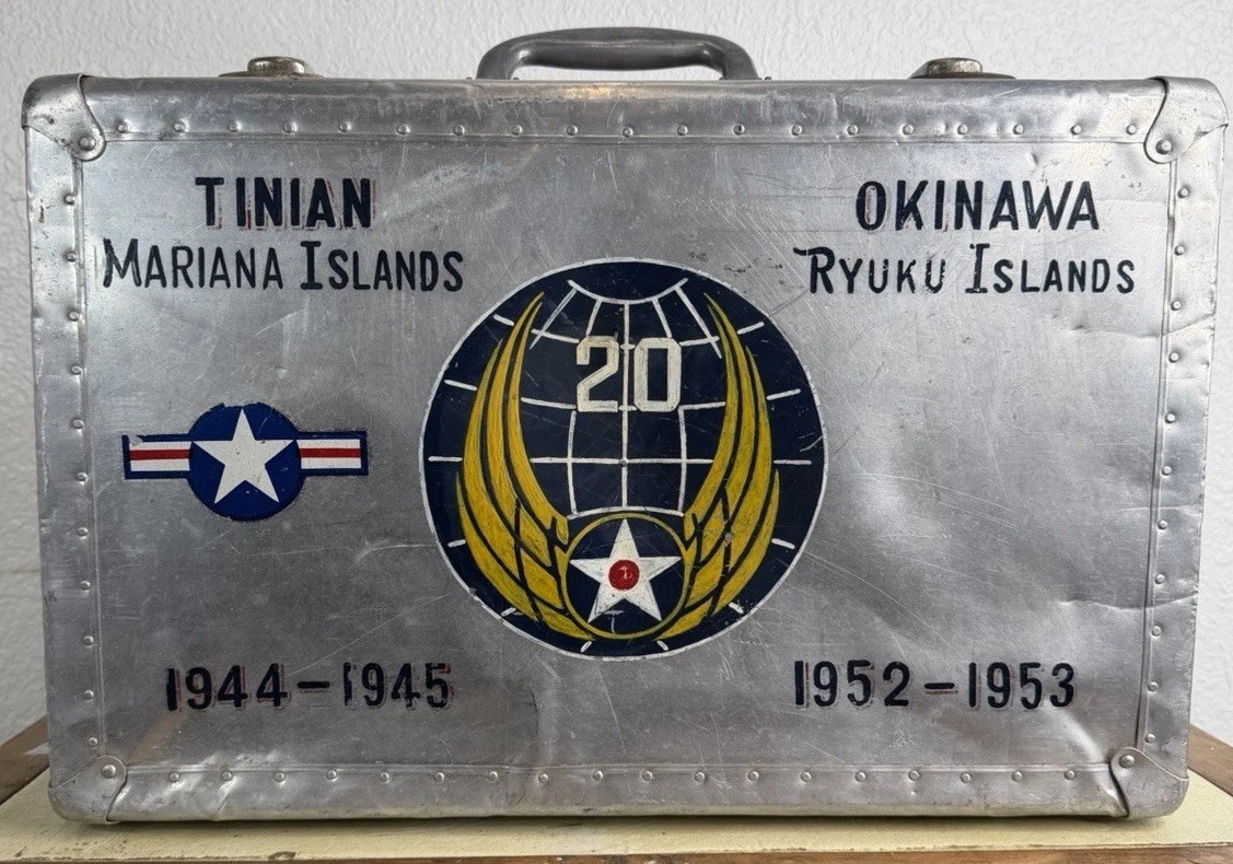 WW2 WWII Hand Painted 20th Army Air Force Flight Case Mariana Island Okinawa Box