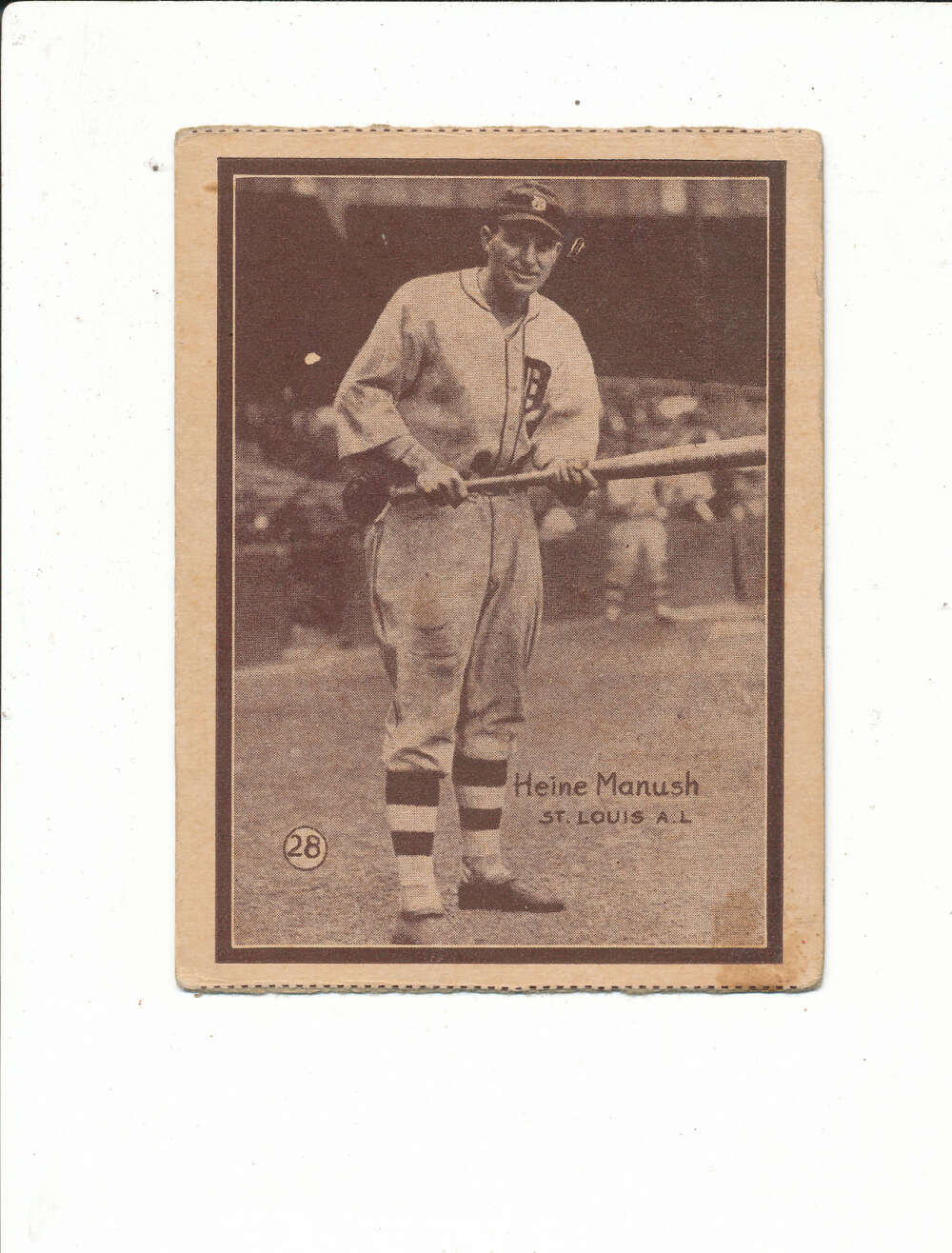 1931 W517 large strip card  Heine Manush Browns bxmt
