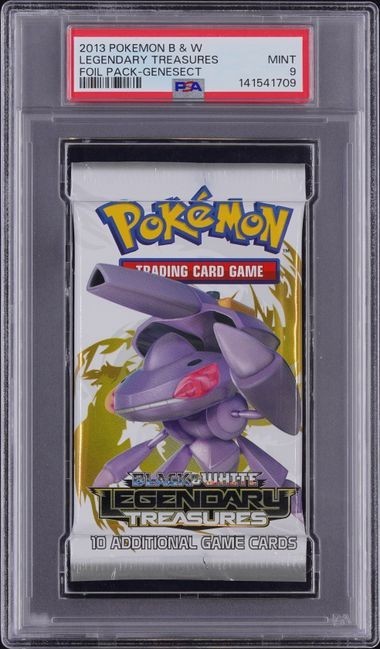 2013 POKEMON BLACK & WHITE LEGENDARY TREASURES FOIL PACK GENESECT PSA 9