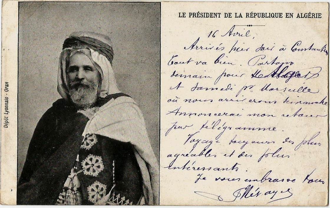 French North Africa - The President of the Republic Algeria - Postcard, 1900s