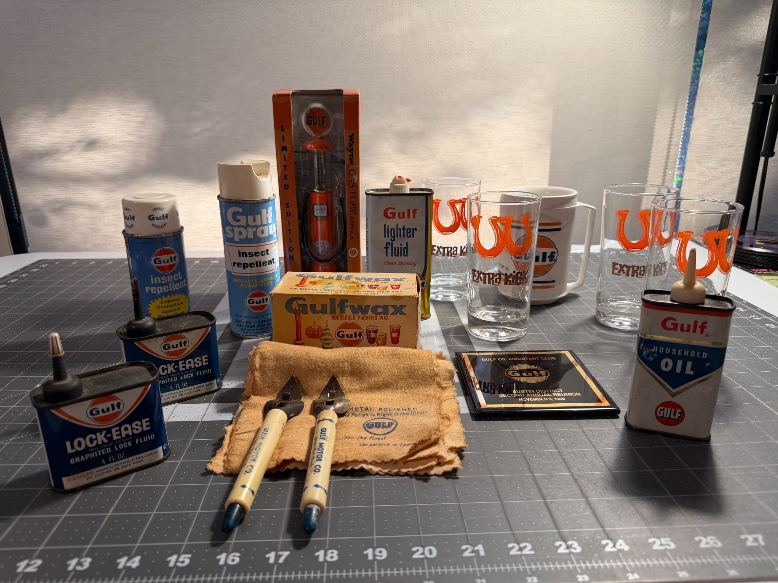 Lot of Vintage Gulf Oil Memorabilia