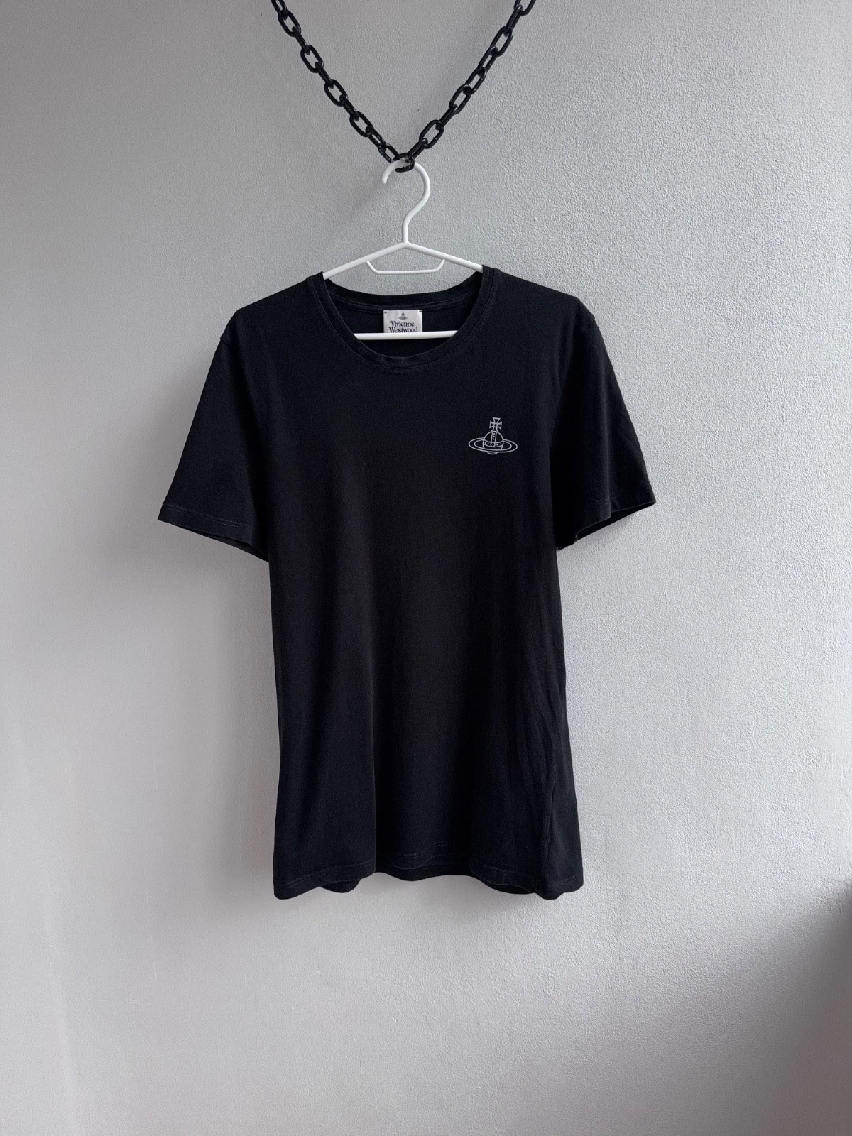 VIVIENNE WESTWOOD ORB SATURN LOGO T-SHIRT TEE sz L Designer Luxury
