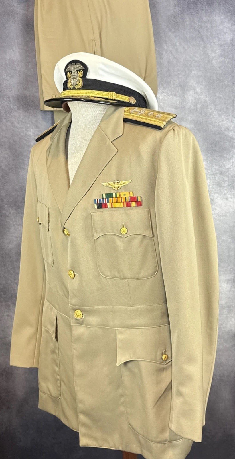 WWII USN Vice Admiral Allen Shinn Named Naval Aviator Uniform USS Forrestal
