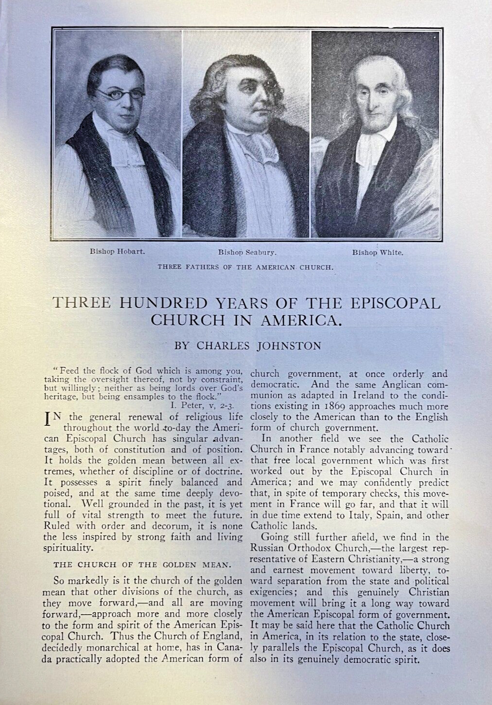 1907 Three Hundred Years of Episcopal Church in America Cathedral of St. John