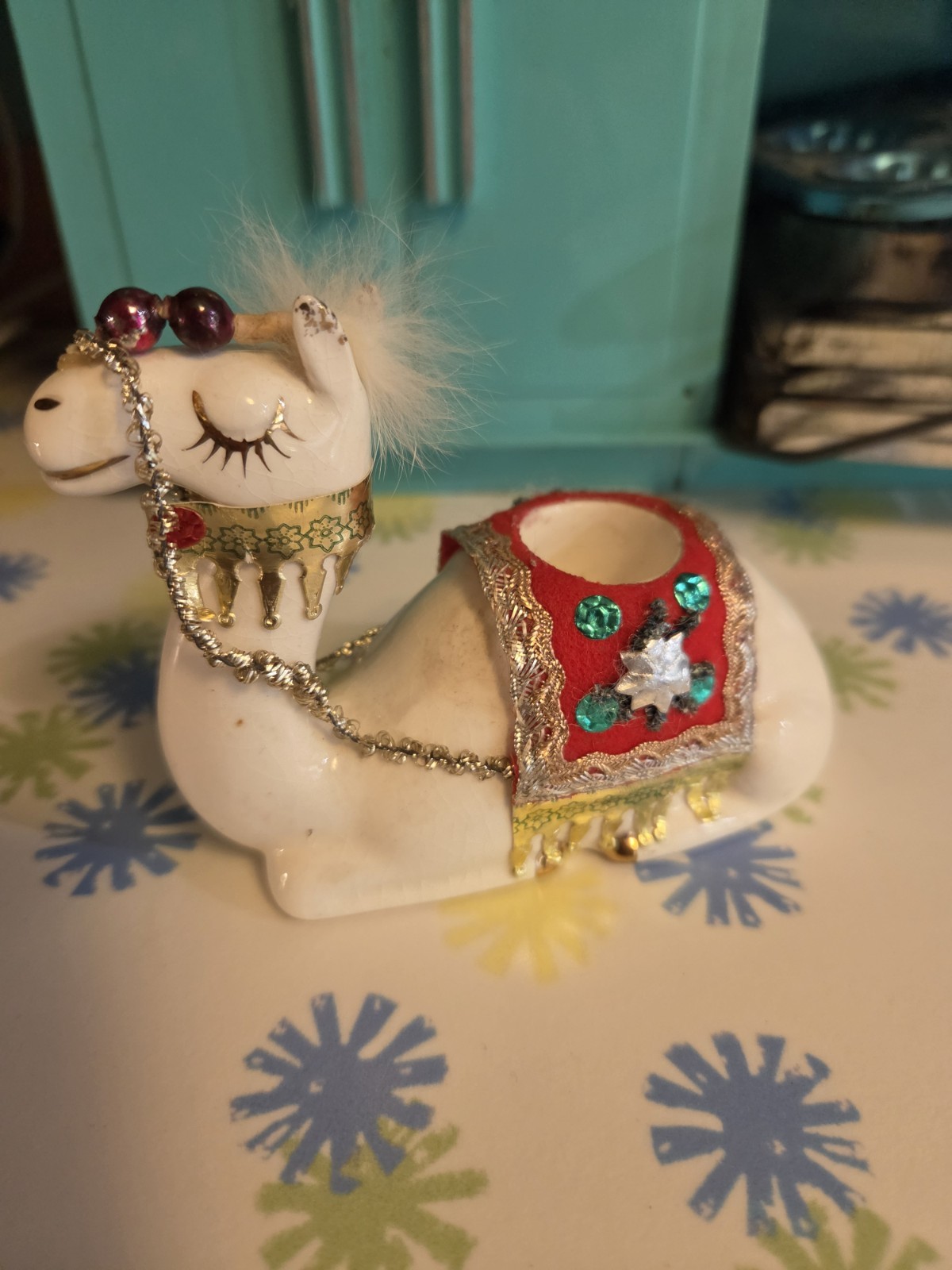 Vintage 1960 Holt Howard Christmas Camel Candle Holder Kitsch Mid Century 