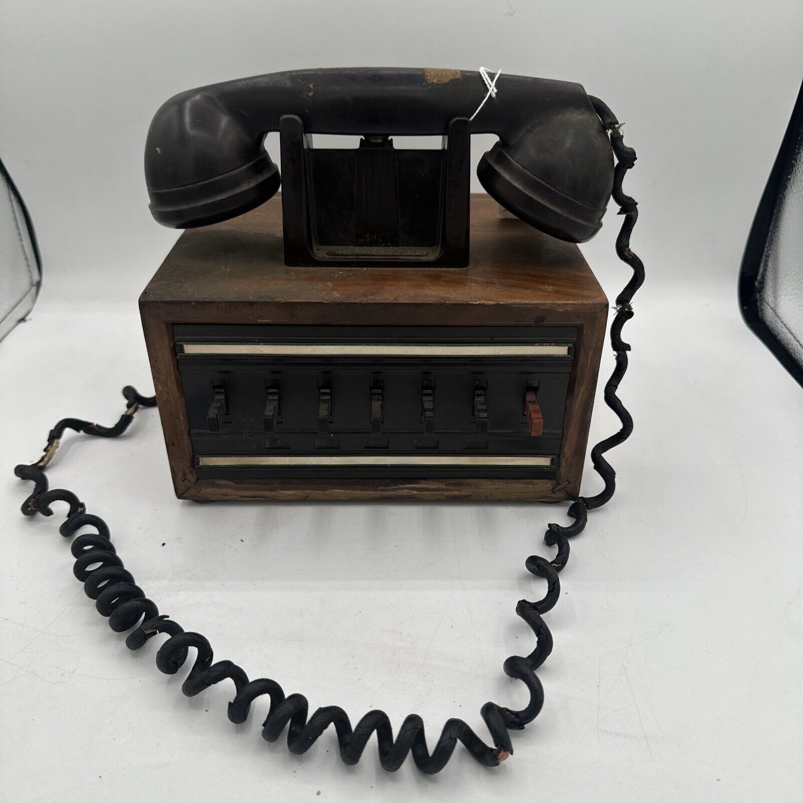 Dictograph Telephone Intercom Substation Vintage 1930/1940 Deco, Wood , Bakelite