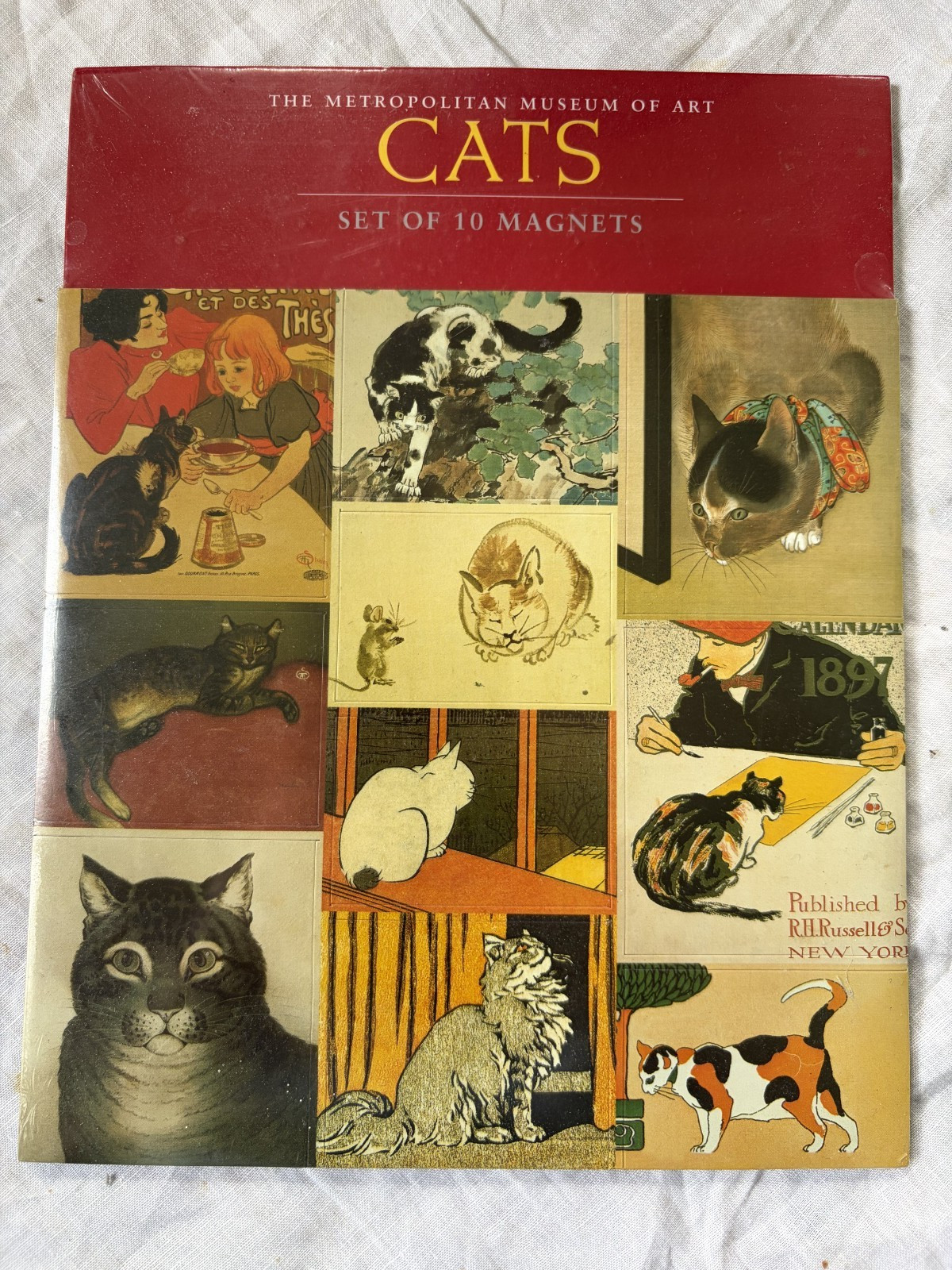 New Sealed 2008 Metropolitan Museum of Art Set of 10 Cat Magnets