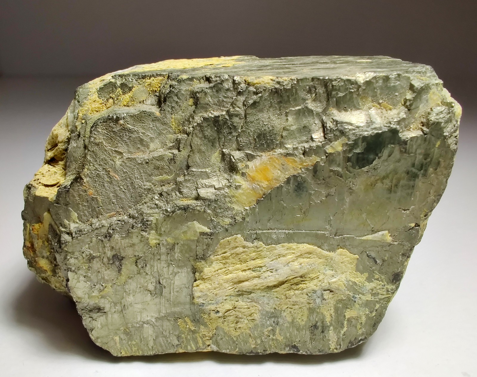 Pyrite crystal with Chalcopyrite. Glendon Mine, North Carolina. 384 grams.