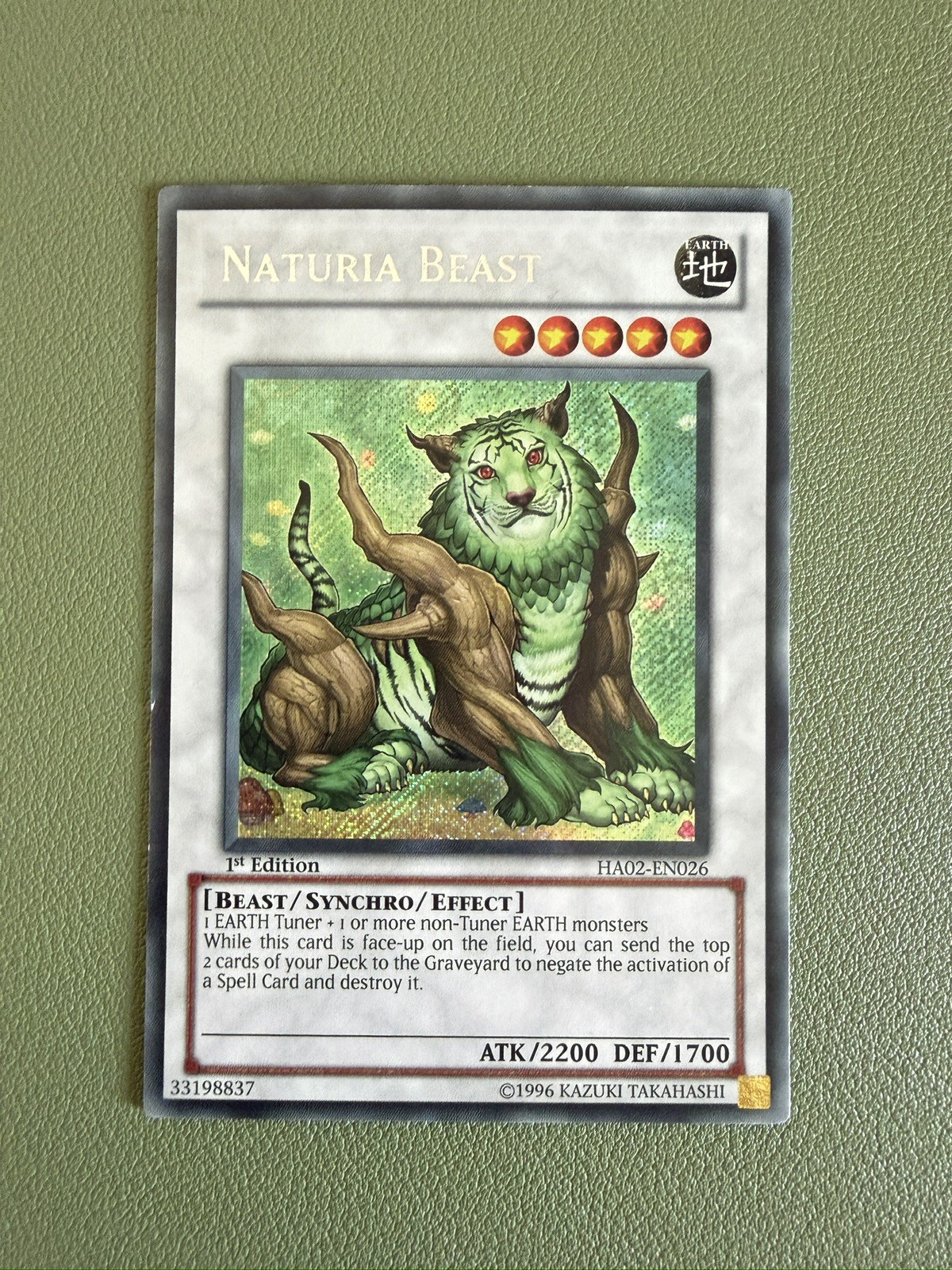 HA02-EN026 Naturia Beast Secret Rare 1st Edition NM