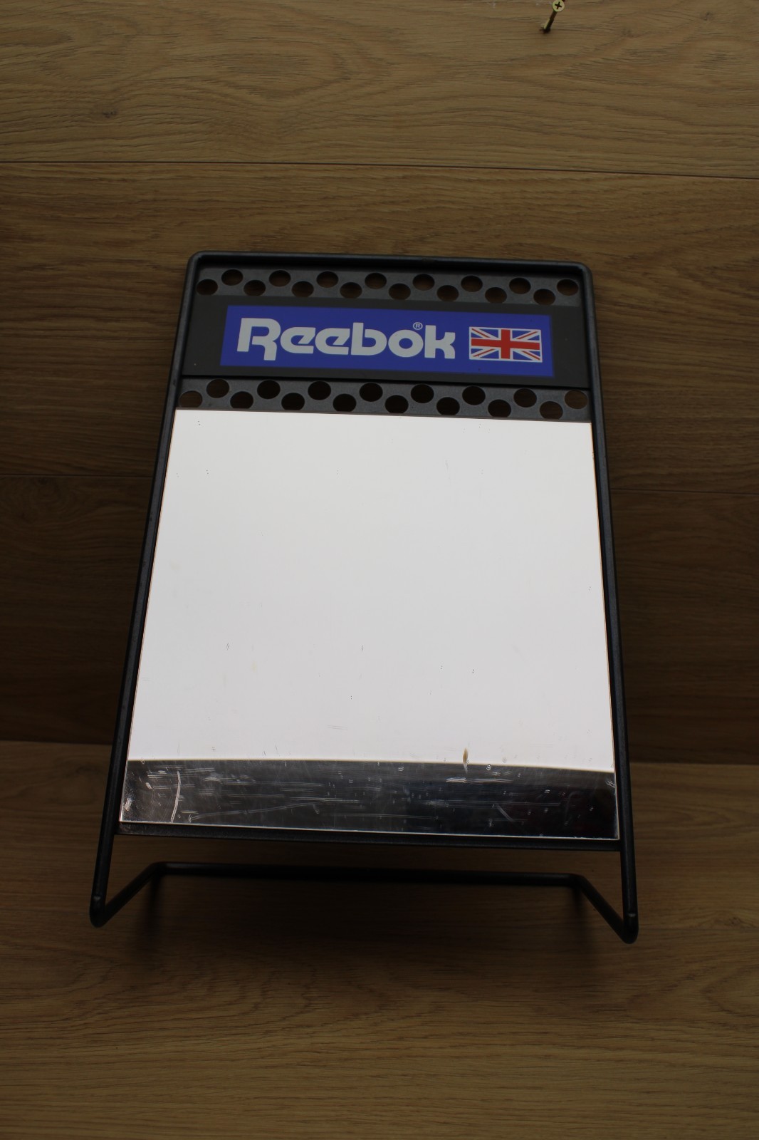 Vintage Reebok Shoe Store Display Mirror 1980s 90s Union Jack Advertising Sign