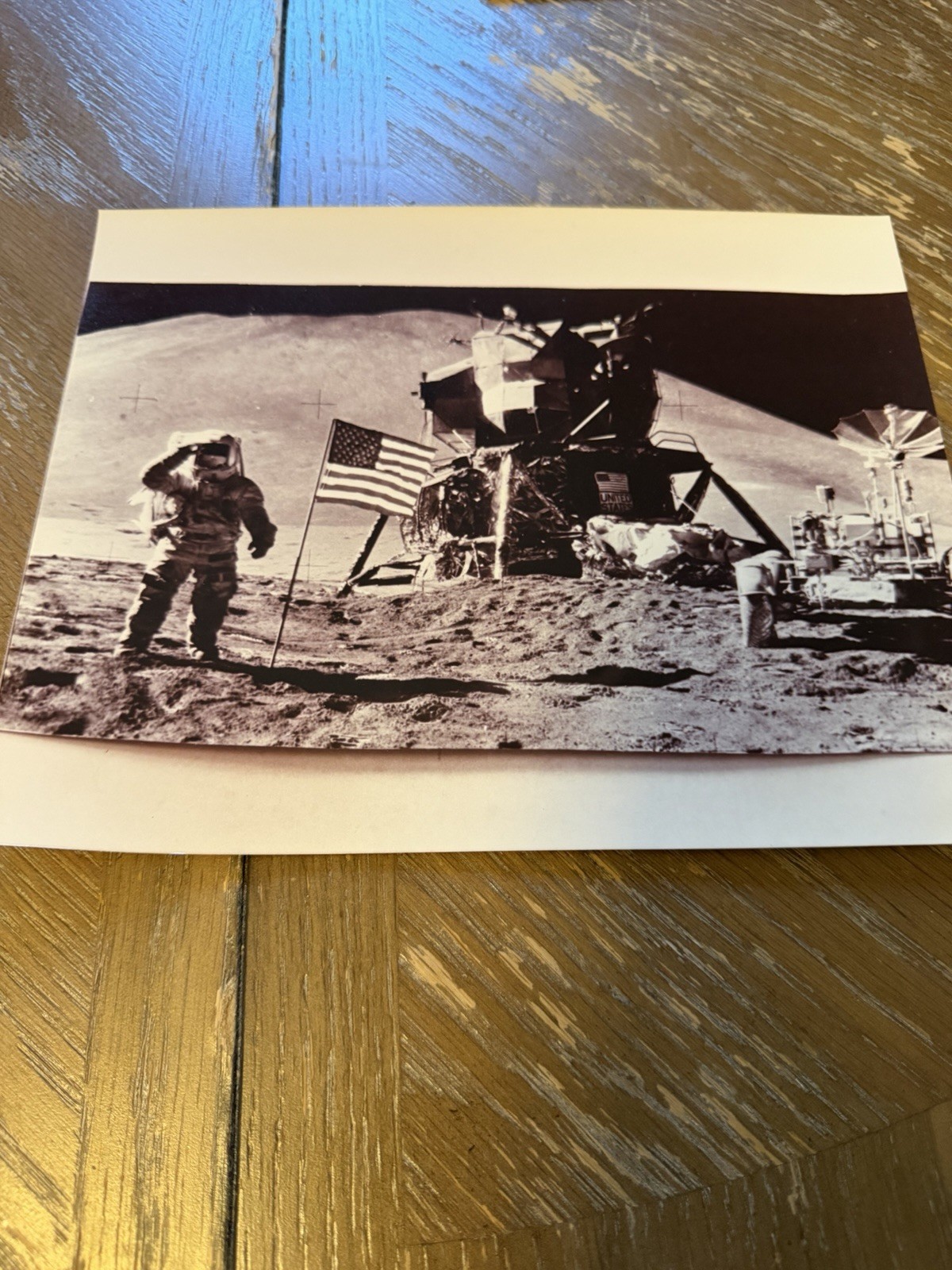 Apollo 15 Moon Landing Photo Print Salute