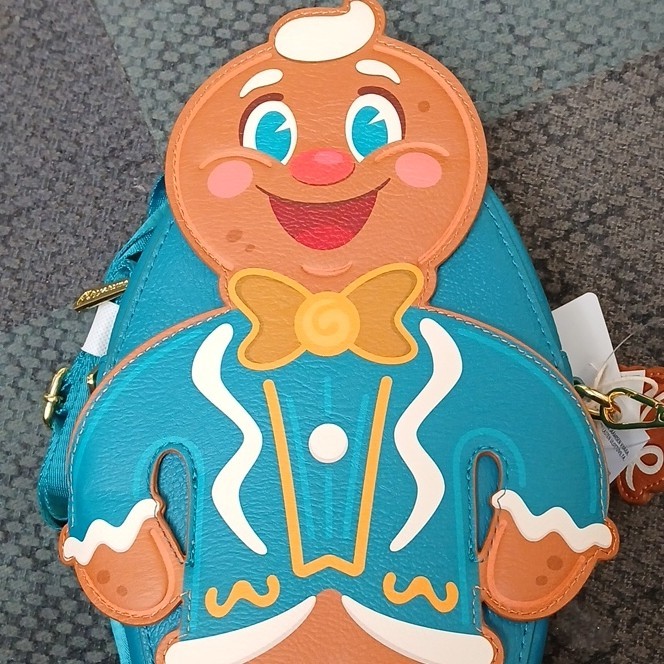 Loungefly Disney Gingerbread Man Handbag Jollywood Nights 2025 Small Teal