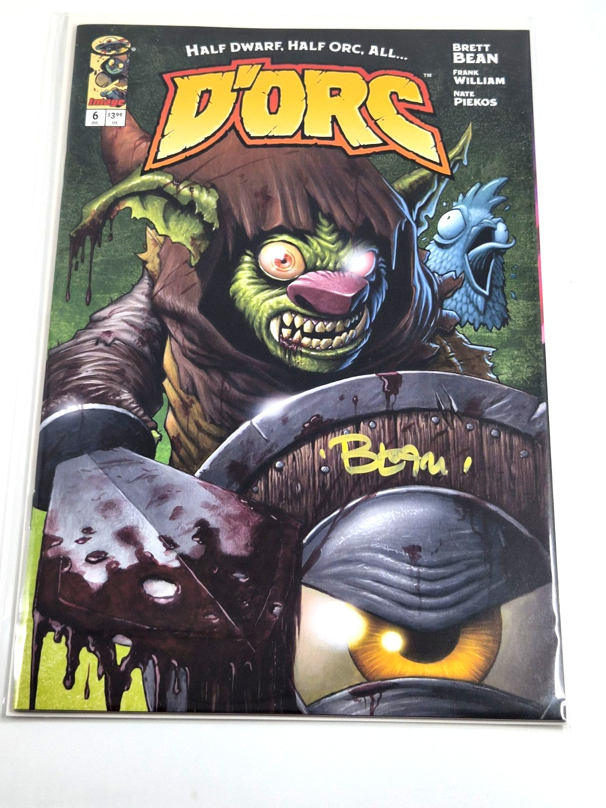 D’orc 6 Pete Carroll Ltd 500 SDCC Signed By Brett Bean W/COA San Diego Comic Con
