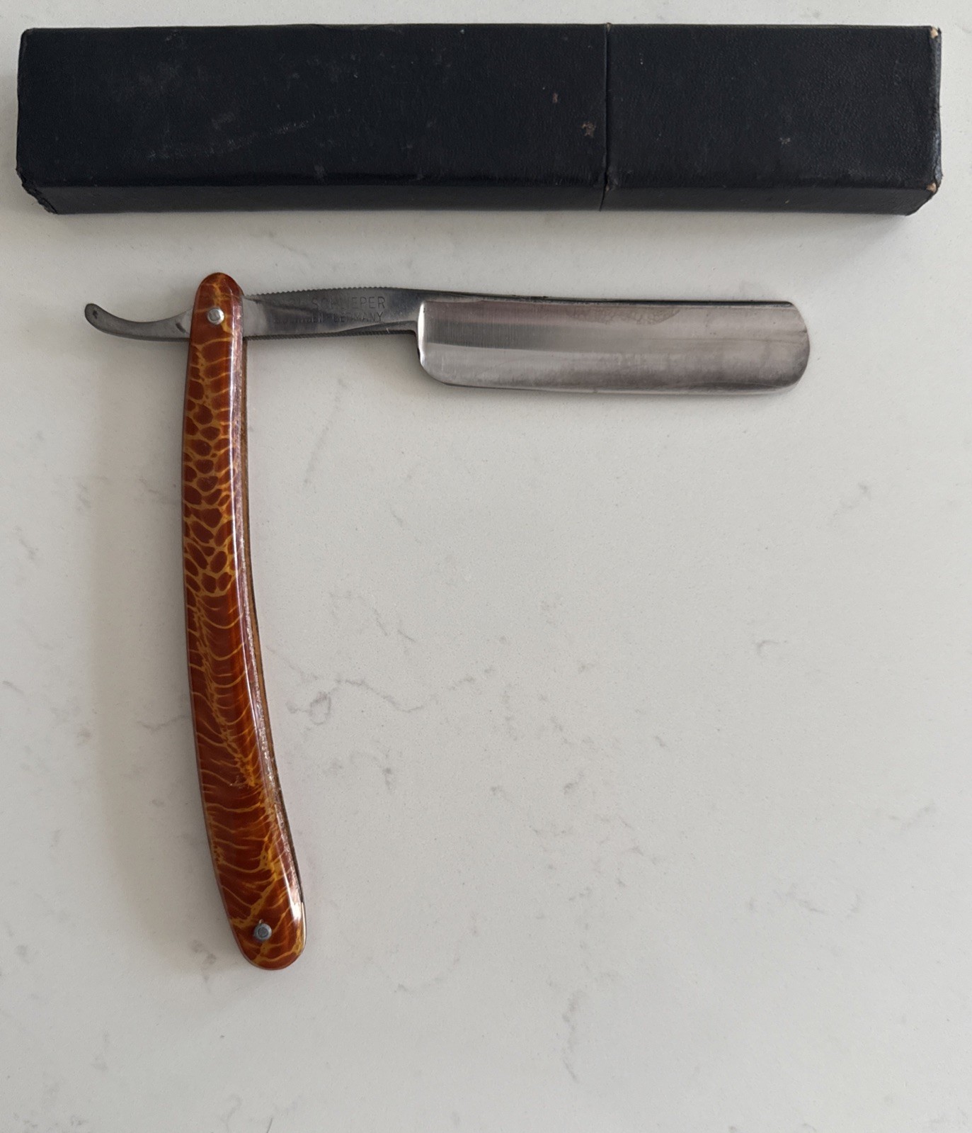 RARE Vintage 1901/13 CARL SCHLIEPER Straight Razor Solingen Germany