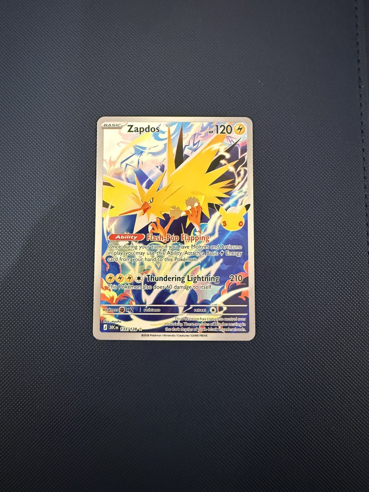 Pokemon TCG 30th Anniversary Zapdos 133/128 - NM/M