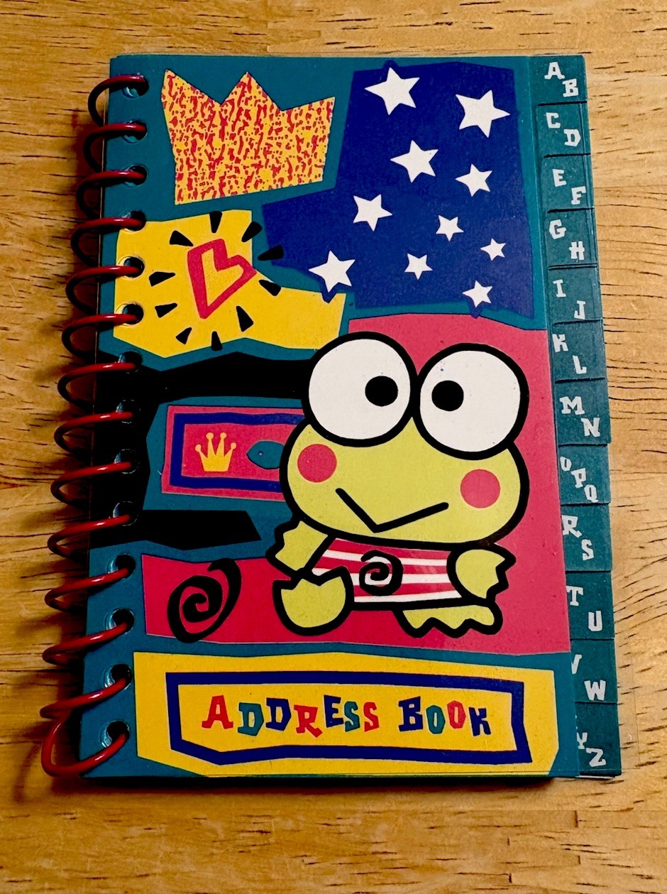 Vtg 1996 Sanrio Keroppi Mini Spiral Address Book Sealed ULTRA RARE German Import