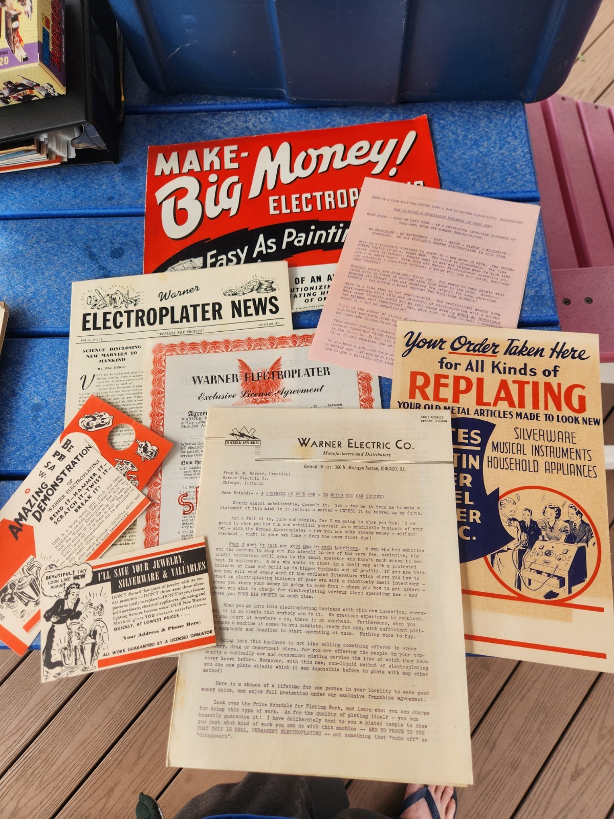 Vintage How to Electroplate Warner Electric Company Manual Brochures Ads