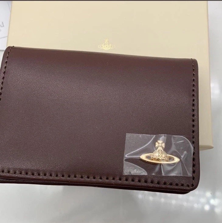 Vivienne Westwood Unised Wallet Leather brown  Gold