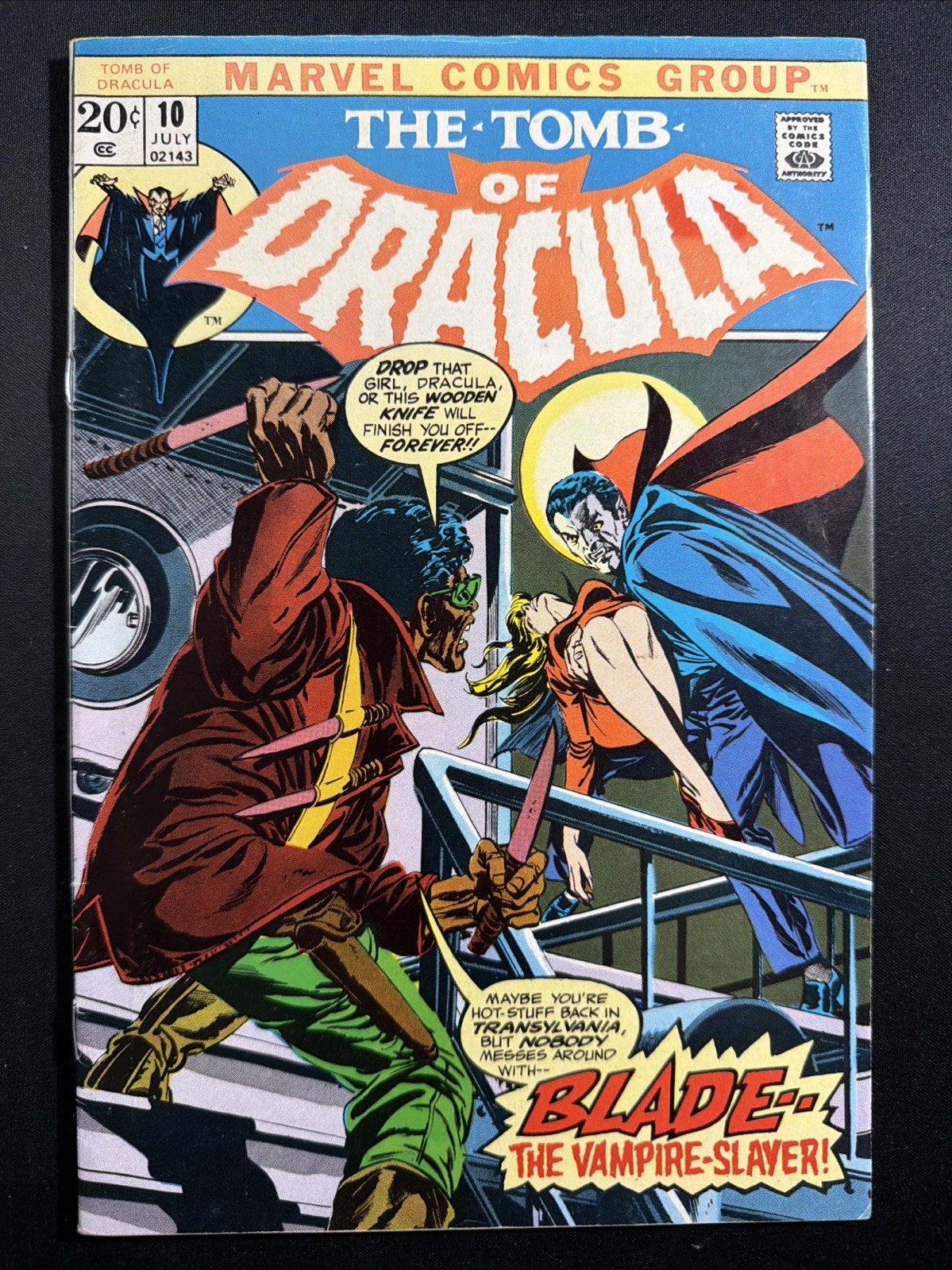 Tomb of Dracula #10 1973 Bronze Age Blade Marvel 1st Print Horror Fine+ *A18