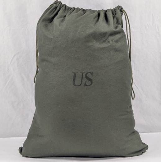 US Army BARRACKS BAG OD Green 100% Cotton Large Laundry Bag Military USGI - Good
