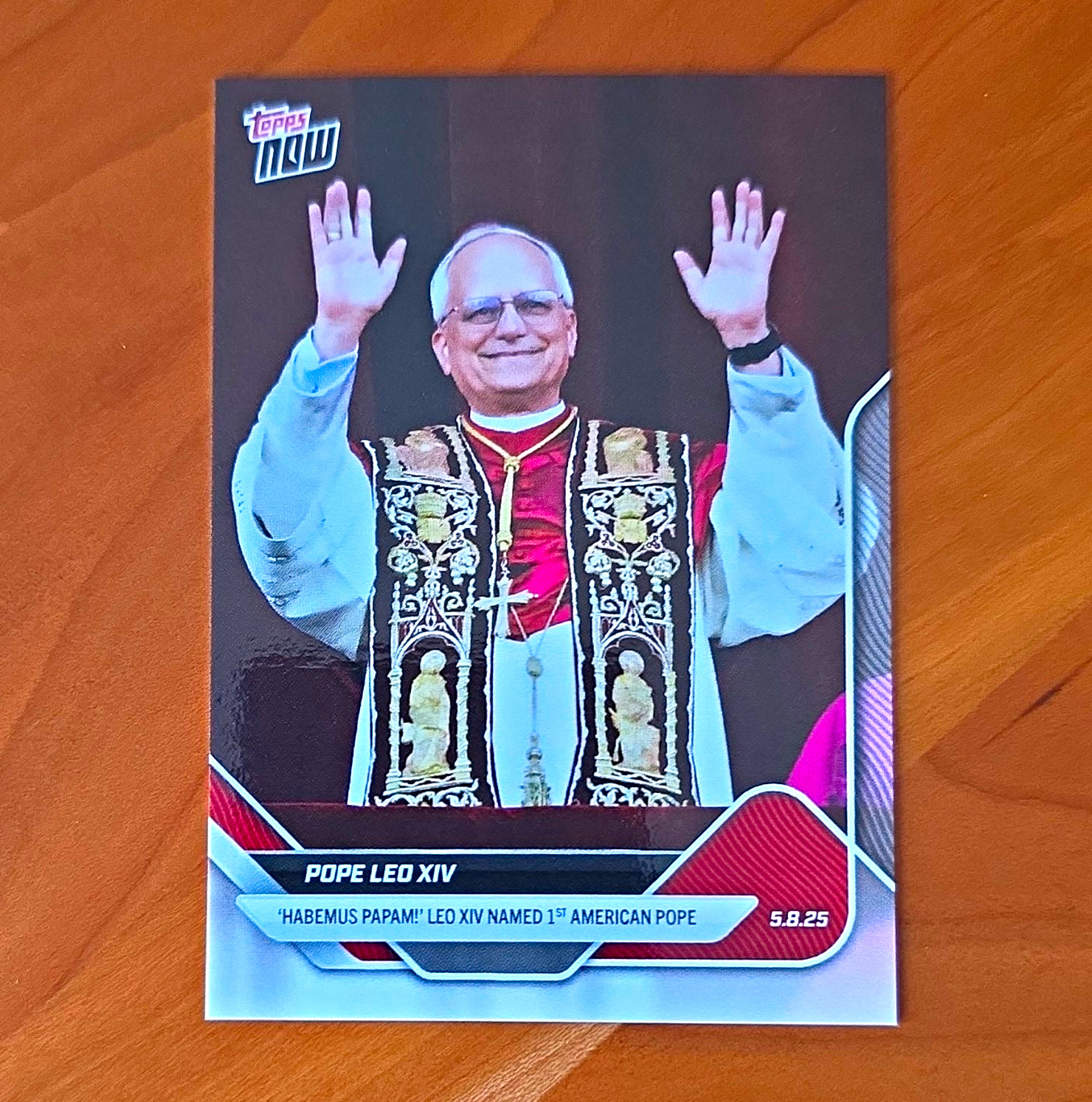 Topps 2025 Topps Now Pope Leo XIV Non-Sport Trading Card #POPE-1