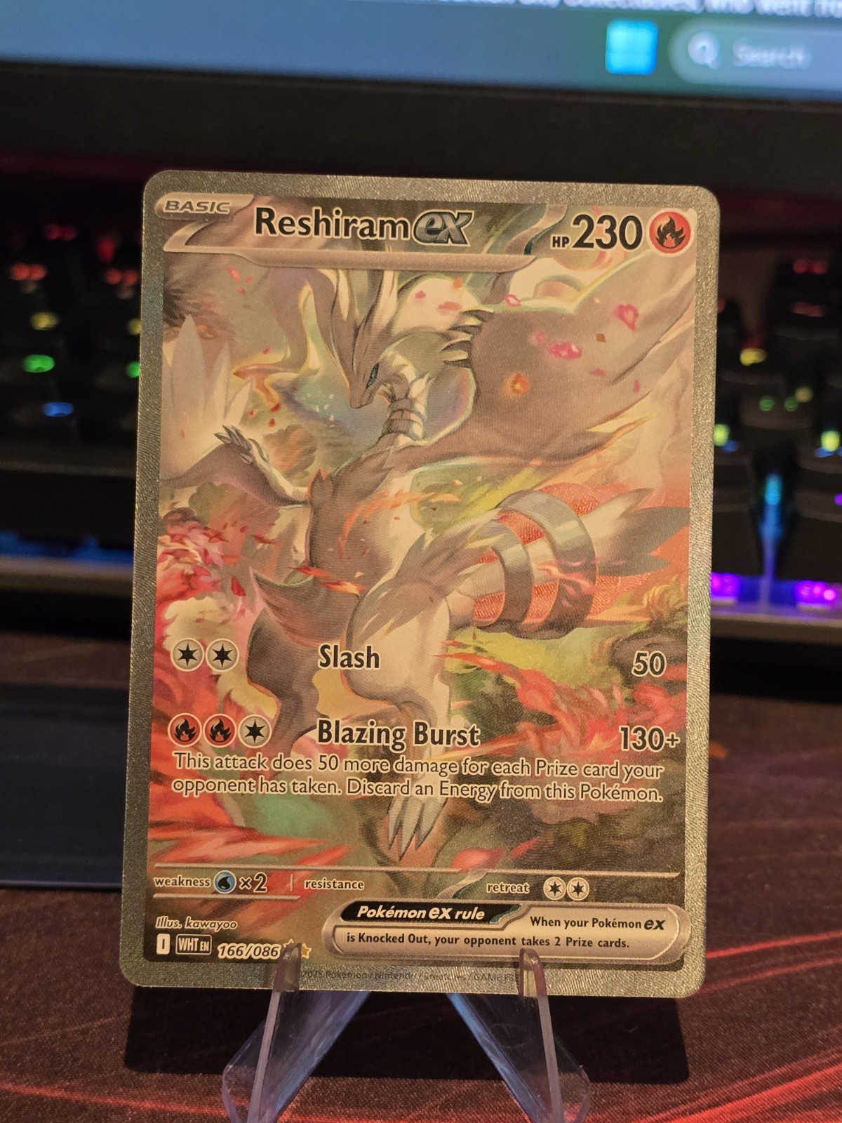 Pokémon TCG Reshiram EX White Flare Special Illustration Rare Card 166/086 Nm Pokémon TCG Reshiram EX White Flare Special Illustration Rare Card 166/086 Nm