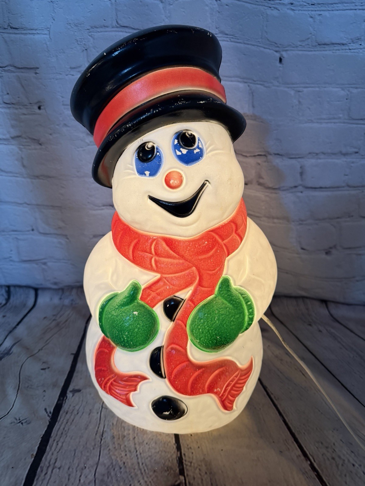 Vintage Grand Venture Snowman Blow Mold Lighted Christmas Holiday 18\