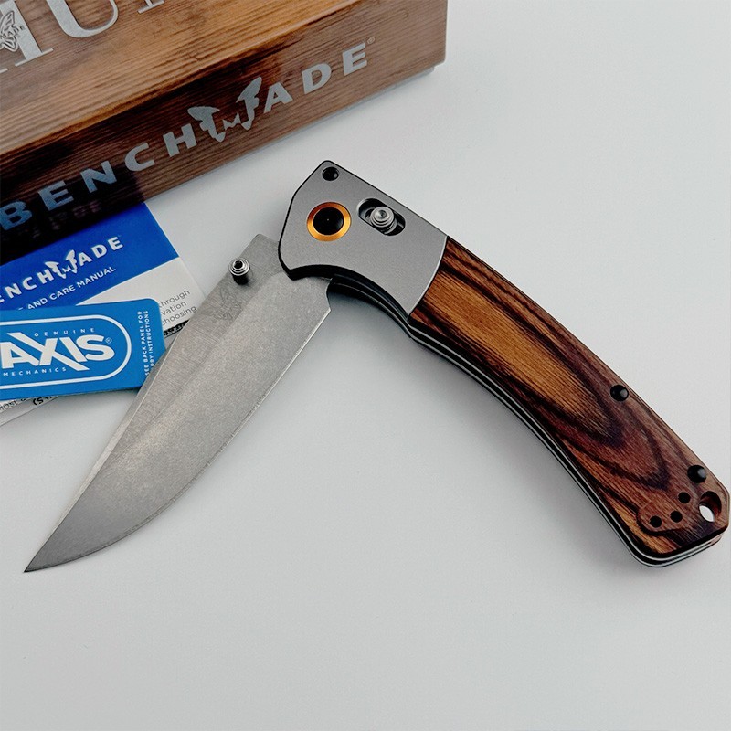 Benchmade 15080-2 Crooked River CPM-S30V Wood Stabilized Handle Folding Knife