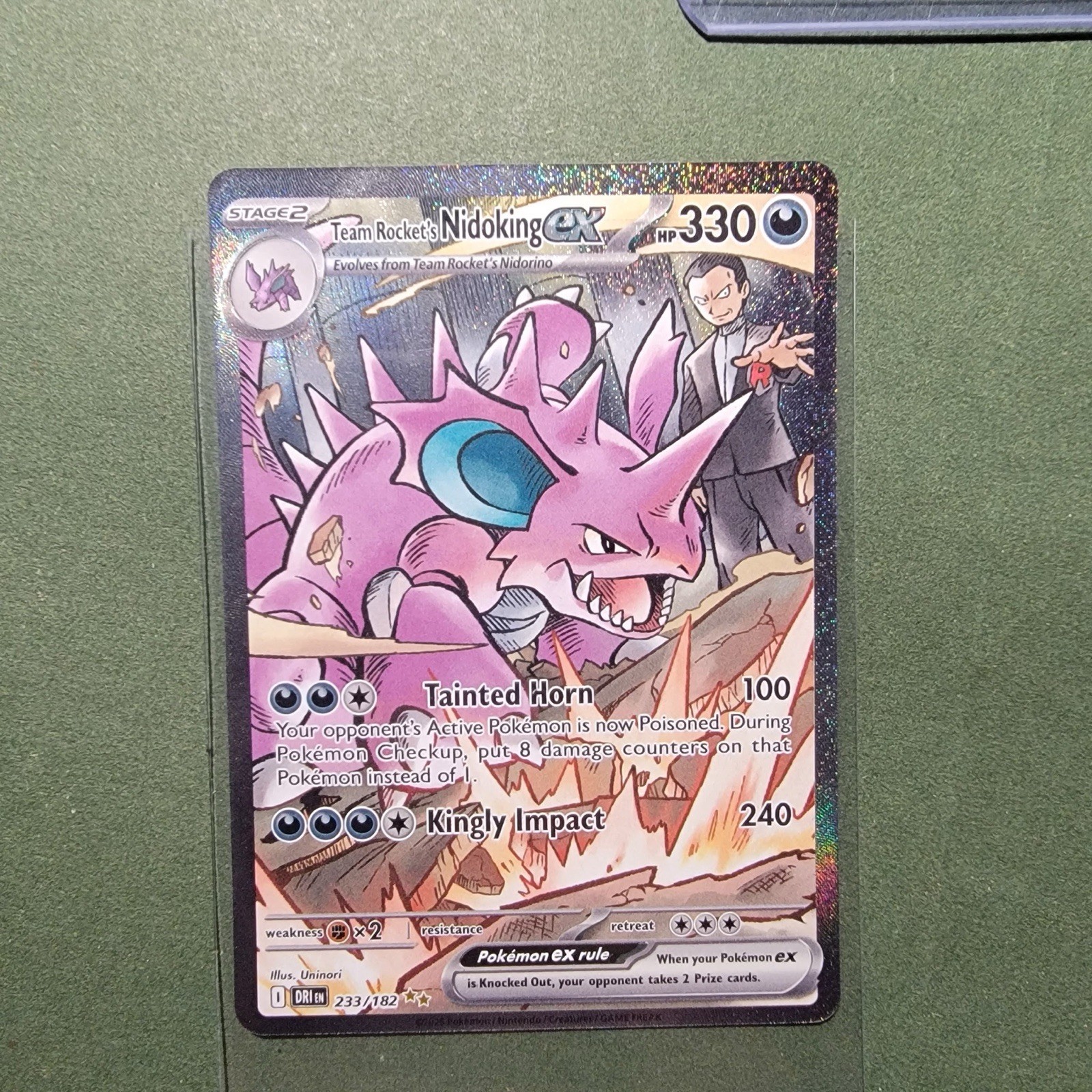Pokémon TCG Team Rocket\'s Nidoking ex #233/182 Special Illustration Rare SV10
