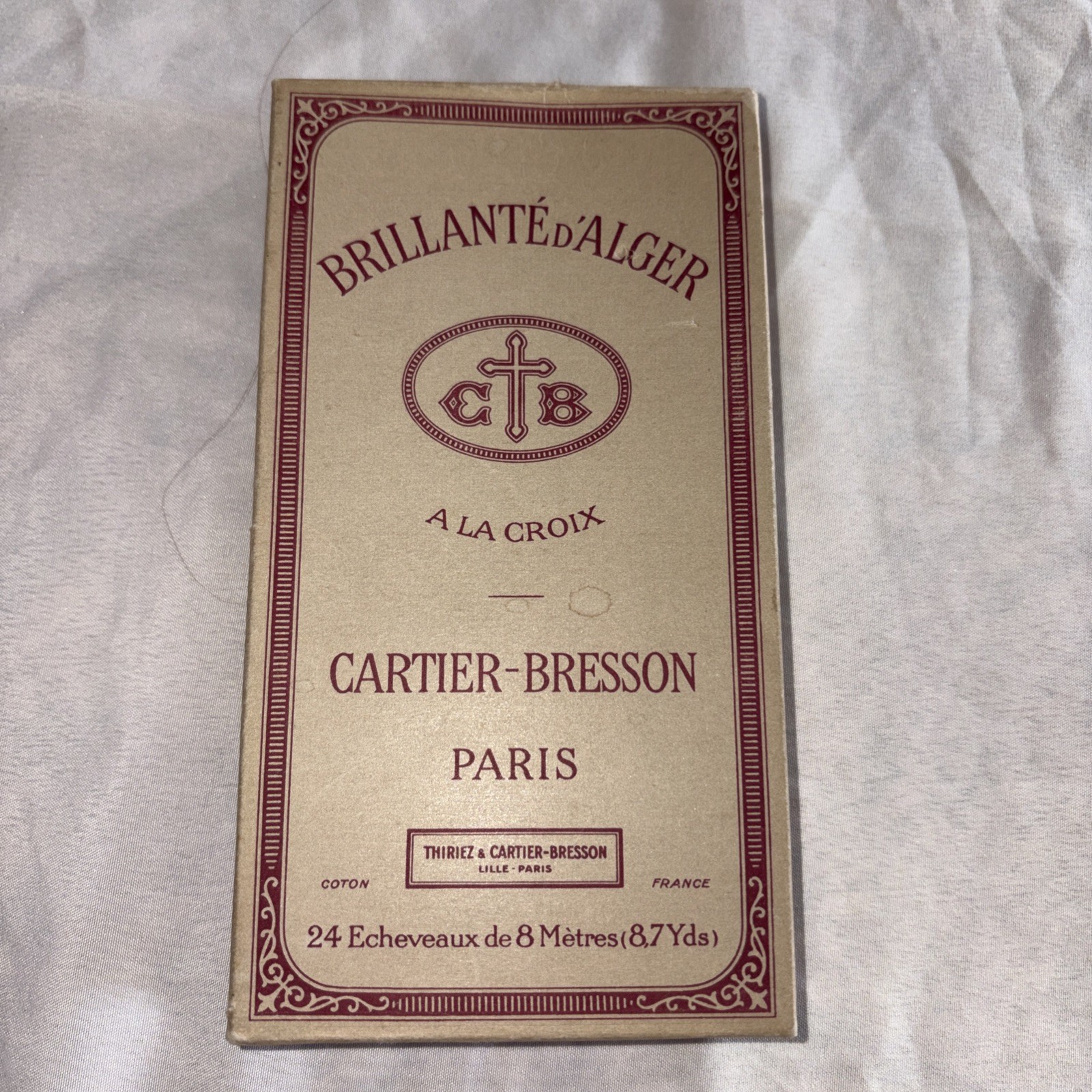 Vintage CARTIER BRESSON Cotton Thread No. 676 Red Full Box