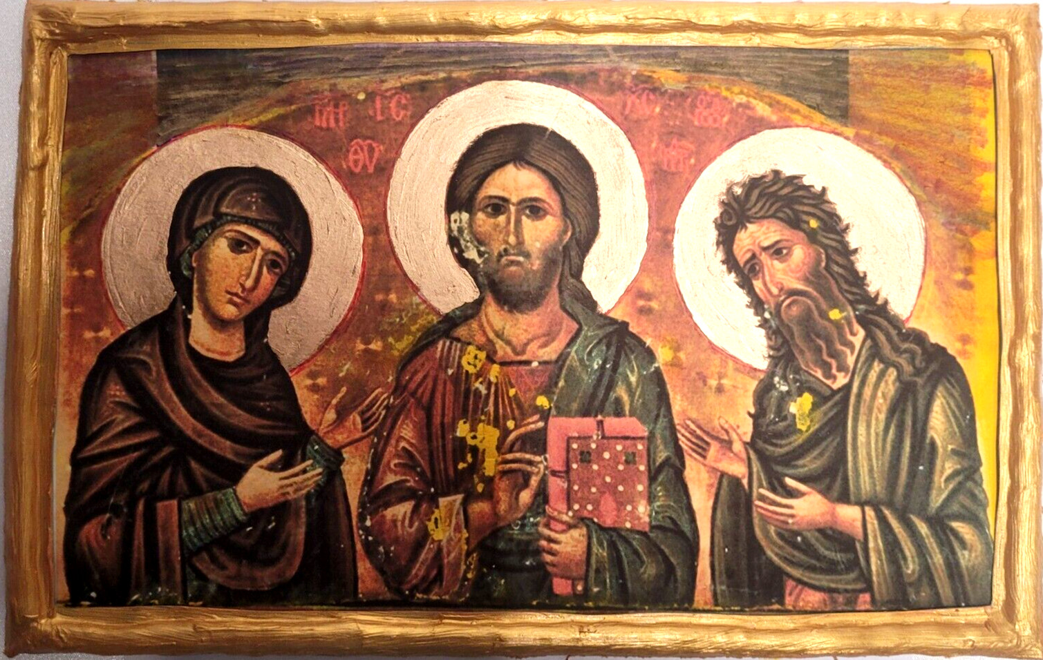 Deesis Deisis Christ Mary John The Baptist Mt Sinai Greek Eastern Orthodox Icon