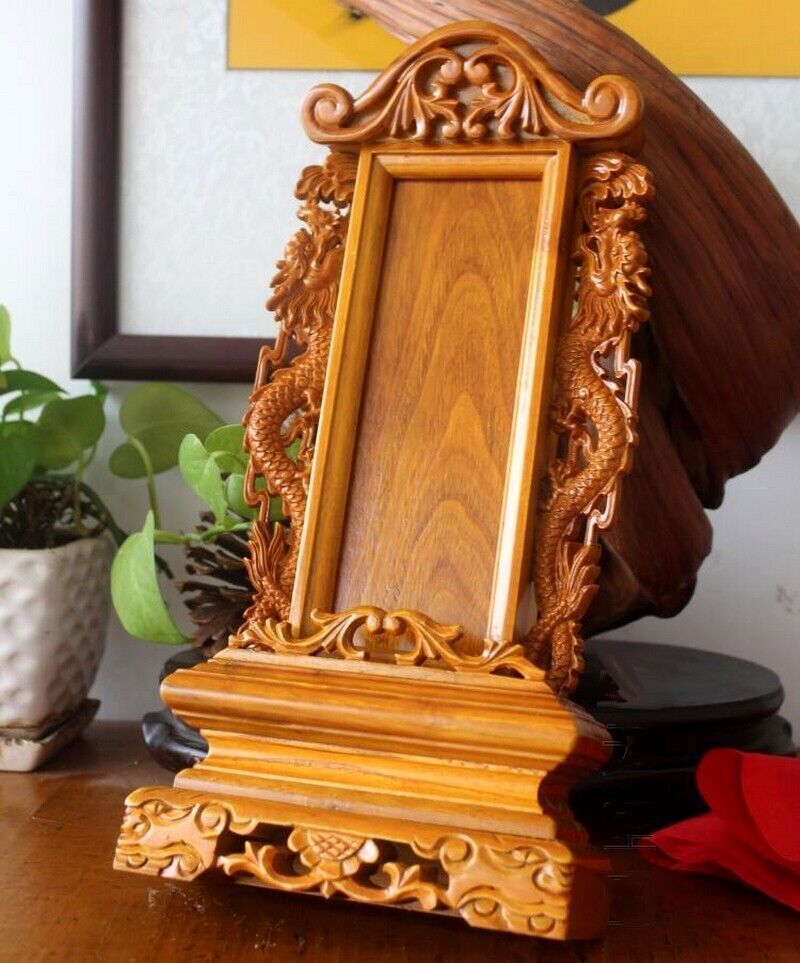 Wooden Memorial Tablet Camphorwood Spiritual God Chinese Ancestor Monument House
