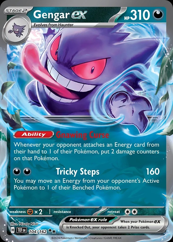 Pokemon Gengar ex Temporal Forces 104/162 Holo Rare NM